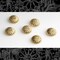 Raw Brass and Silver Plated Acorn Bead Caps - Set of Twelve - M-BC01
